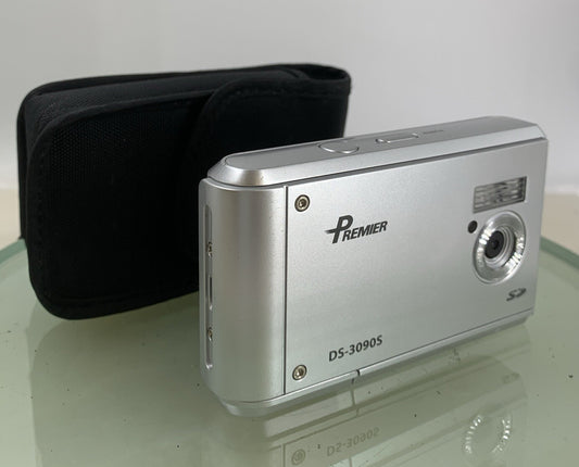 Premier DS-3090S Compact Digital Camera 3.2MP SILVER WITH COVER TESTED - 2330