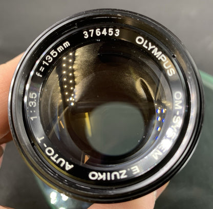 {SERVICED}Olympus 1:3.5 f/135mm OM-System Zuiko Auto-T SLR Lens Working Great#12