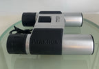Praktica CN12X25S Foldable Binoculars SILVER GOOD CONDITION+COVER - TESTED - 1382