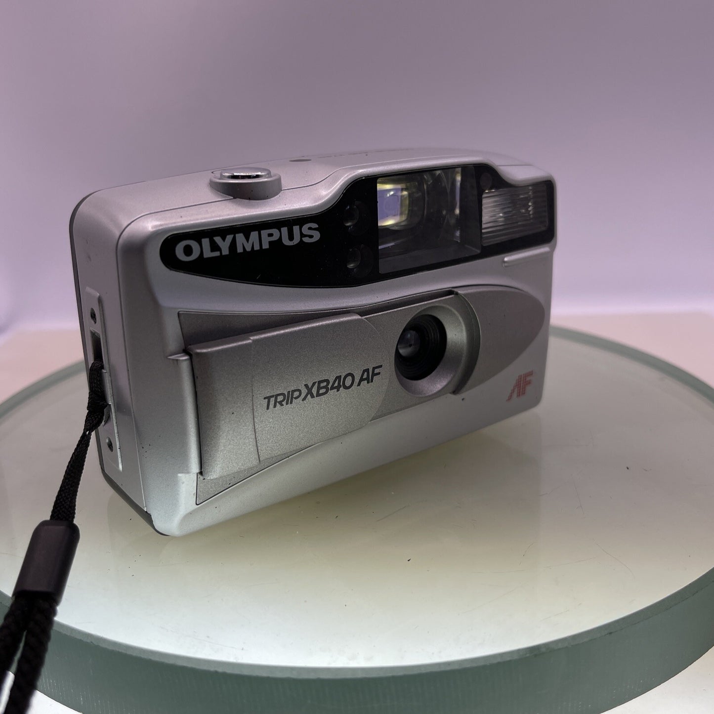 Olympus Trip XB40 AF 35mm Film Point and Shoot Camera Silver Tested #3790