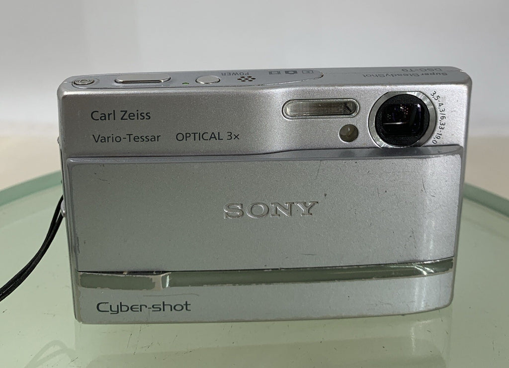 Sony Digital Camera Cybershot DSC-T9 6.0MP SILVER +CHARGER +COVER TESTED - 761