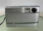 Sony Digital Camera Cybershot DSC-T9 6.0MP SILVER +CHARGER +COVER TESTED - 761