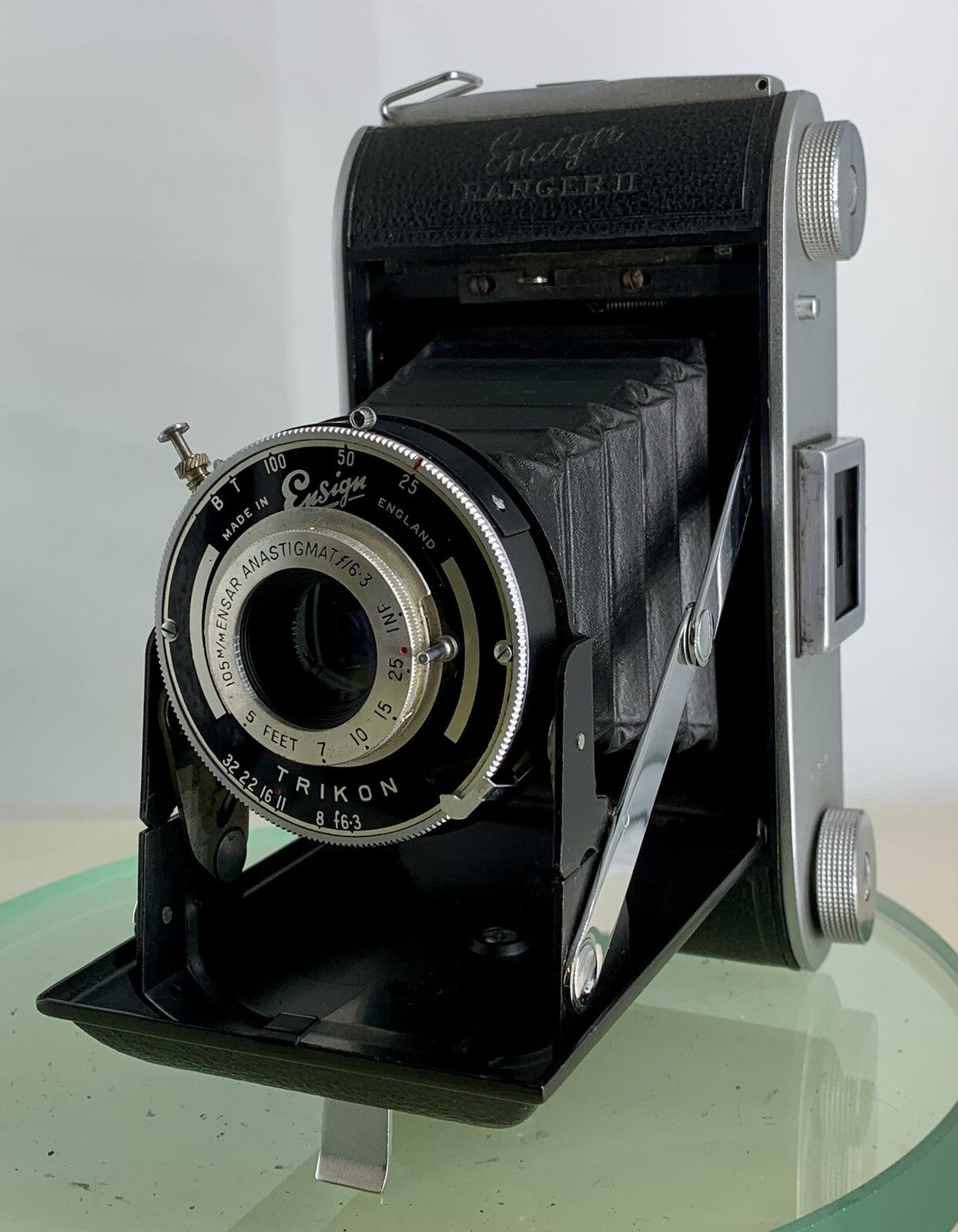 Ensign Ranger ll, c1951, Working 6X6 Folding Film Camera, Very Clean #206