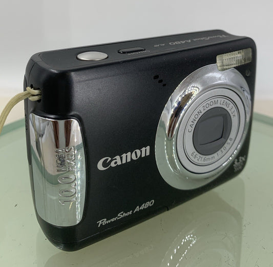 Canon PowerShot A480 10.0MP DIGITAL CAMERA BLACK NO CHARGER NO CARD TESTED - 2430