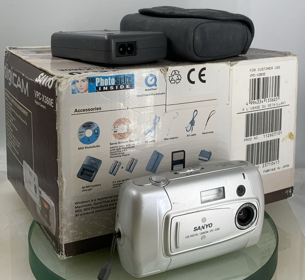 Sanyo VPC-X360 Digital Camera 1.3Mpx Japan +BOX+WIRE+CHARGER+ WIRES TESTED - 4430