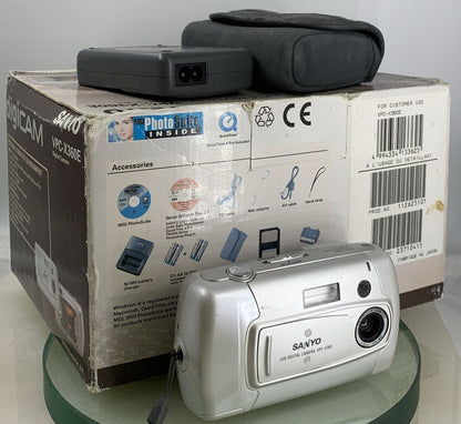 Sanyo VPC-X360 Digital Camera 1.3Mpx Japan +BOX+WIRE+CHARGER+ WIRES TESTED - 4430