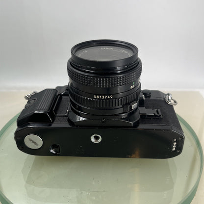 BEAUTIFUL Canon A-1 35mm SLR Camera Body+ FD 50mm f/1.8 FULLY WORKING #8743