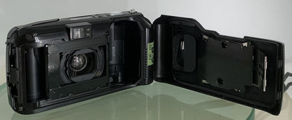 Olympus mju ii Zoom 80 35mm Ultra Compact Camera Black All Weather  Working +TIN6