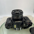 BEAUTIFUL Canon A-1 35mm SLR Camera Body+ FD 50mm f/1.8 FULLY WORKING #74410