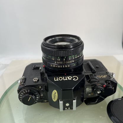 BEAUTIFUL Canon A-1 35mm SLR Camera Body+ FD 50mm f/1.8 FULLY WORKING #74410