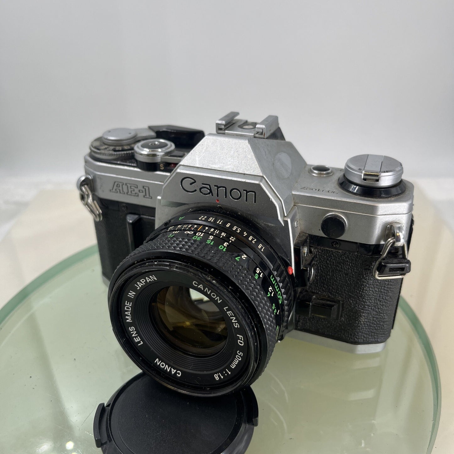 Canon AE-1  35mm SLR Film Manual Camera + Canon 50mm F/1.8 FD Lens Like A-1 #7482