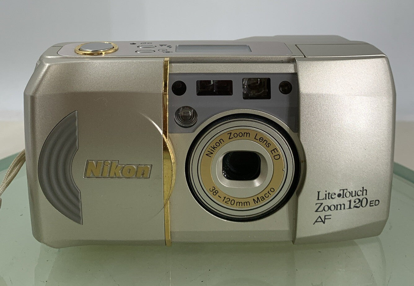 Nikon Lite Touch Zoom 120ED 35mm Film Point And Shoot Camera SILVER TESTED - 9411