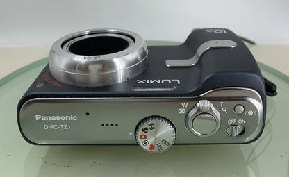 Panasonic LUMIX DMC-TZ1 GREY COMPACT DIGITAL CAMERA  - NO CHARGER - TESTED - 2427