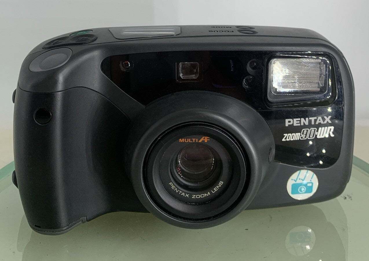 Pentax Zoom 90 WR 35mm POINT AND SHOOT FILM CAMERA+OPEARTING MANUAL TESTED - 7771