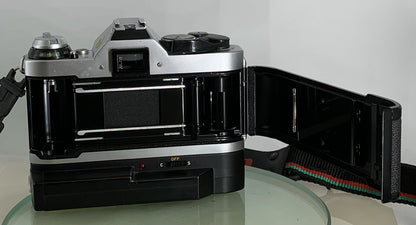 Canon AE-1 Program 35mm SLR Film Manual Camera + Canon 50mm F/1.8 FD Lens+Winder7