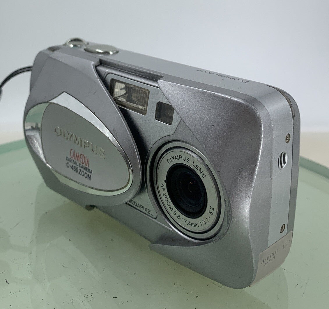Olympus Digital Camera Camedia C-460 Zoom 4.0MP Silver WITH COVER Tested - 1012