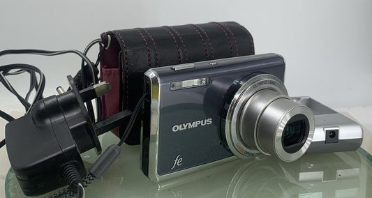 Olympus FE-5020 BLACK Digital Camera NO CARD WITH CHARGER + COVER TESTED - 2340