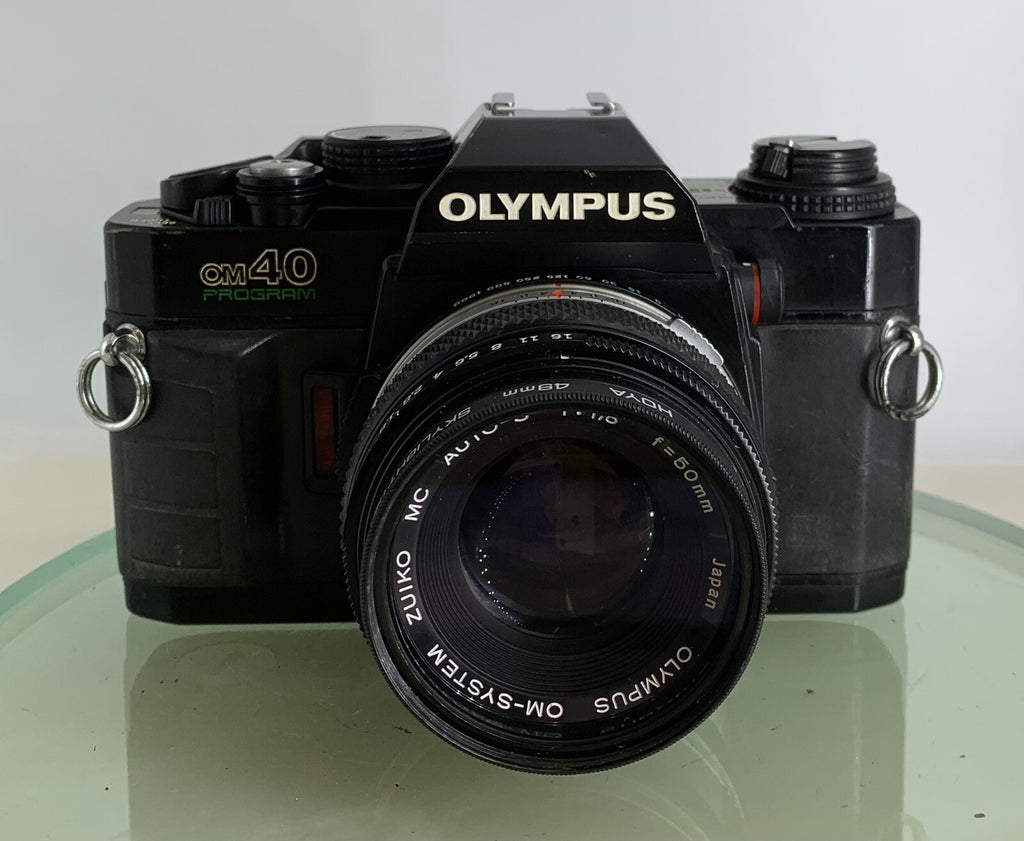 Olympus OM40 Program 35mm Film Camera + Olympus 50mm F/1.8 Zuiko Lens  #1901