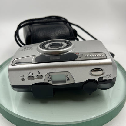 PENTAX ESPIO 115V 38-115 LENS 35mm COMPACT FILM CAMERA + CASE ,TESTED, VGC #9385