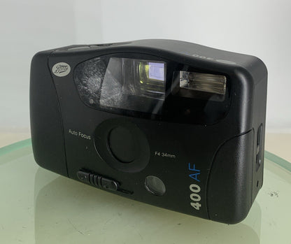 Boots 400AF BLACK POINT AND SHOOT FILM CAMERA AUTOFOCUS NOBATTERY TESTED - 8062