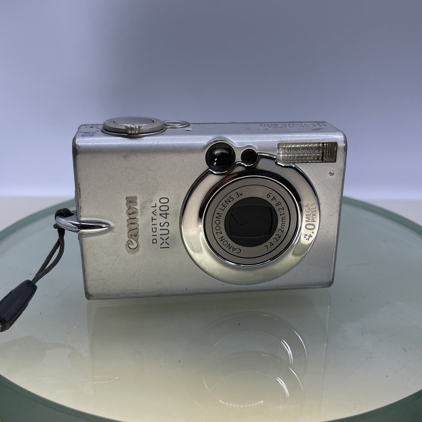 Canon IXUS 400 4.0 Mega Pixels PC1038 Silver Lens Error Nocharger Nobattery #5441