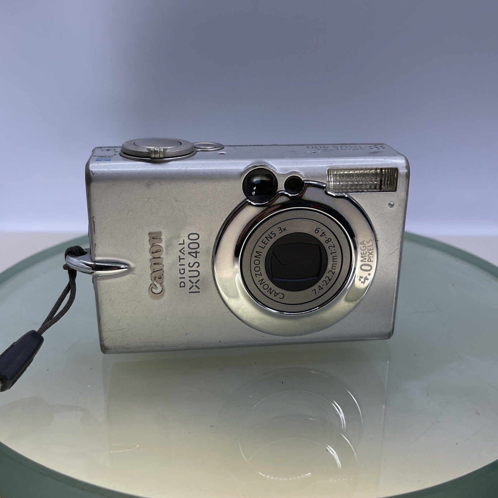 Canon IXUS 400 4.0 Mega Pixels PC1038 Silver Lens Error Nocharger Nobattery #5441