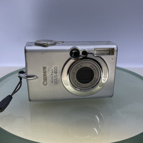 Canon IXUS 400 4.0 Mega Pixels PC1038 Silver Lens Error Nocharger Nobattery #5441