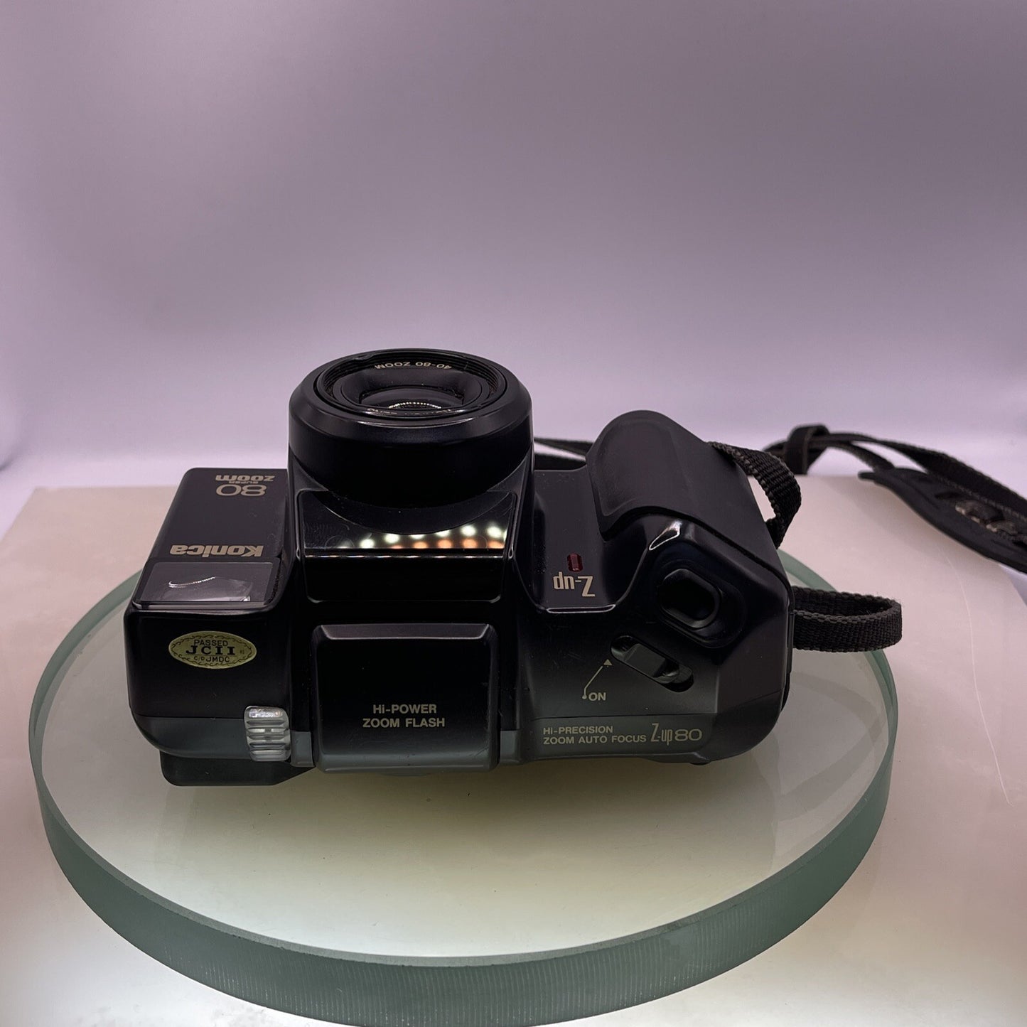 Konica Z Up 80 Super Zoom 35mm Film Point and Shoot Camera Black Tested #3876