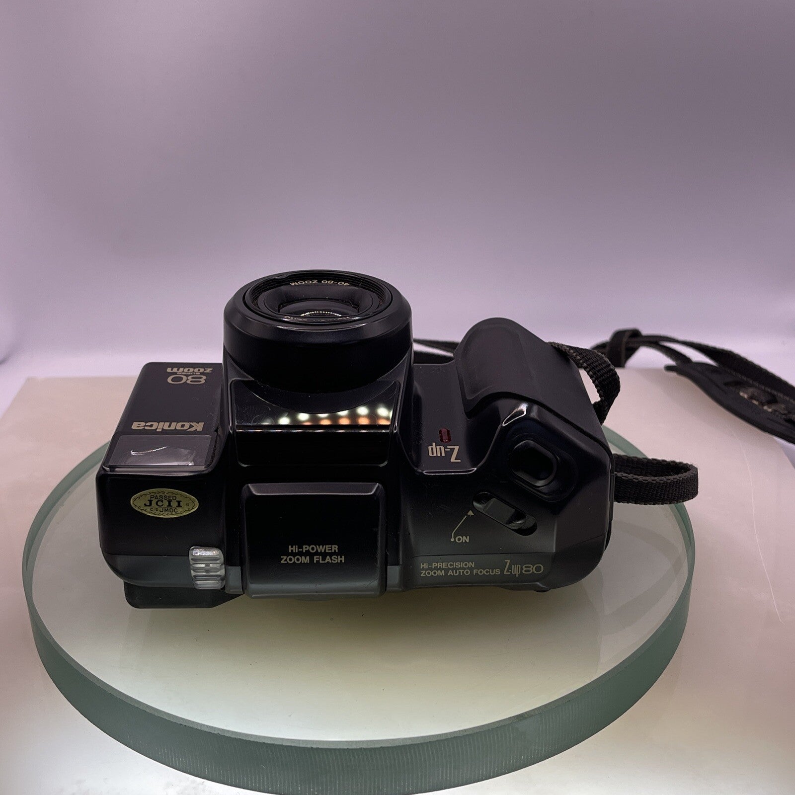 Konica Z Up 80 Super Zoom 35mm Film Point and Shoot Camera Black Tested #3876