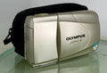 Olympus MJU II 35mm ALL WEATHER FILM CAMERA GOLDEN WITH COVER TESTED - 3190