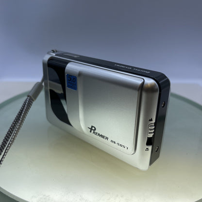 Premier DS-5057 5.0MP Compact Digital Camera Silver Tested Cased #343
