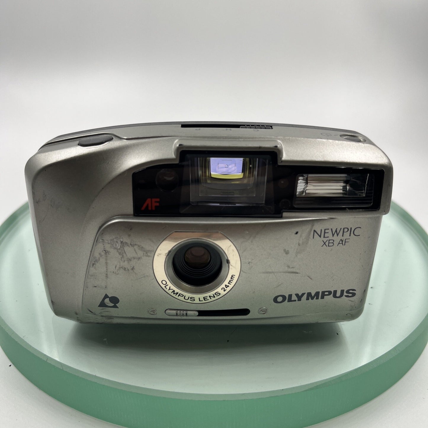 Vintage Olympus NEWPIC XB AF Film Camera with strap & case-Silver # TESTED # 9621