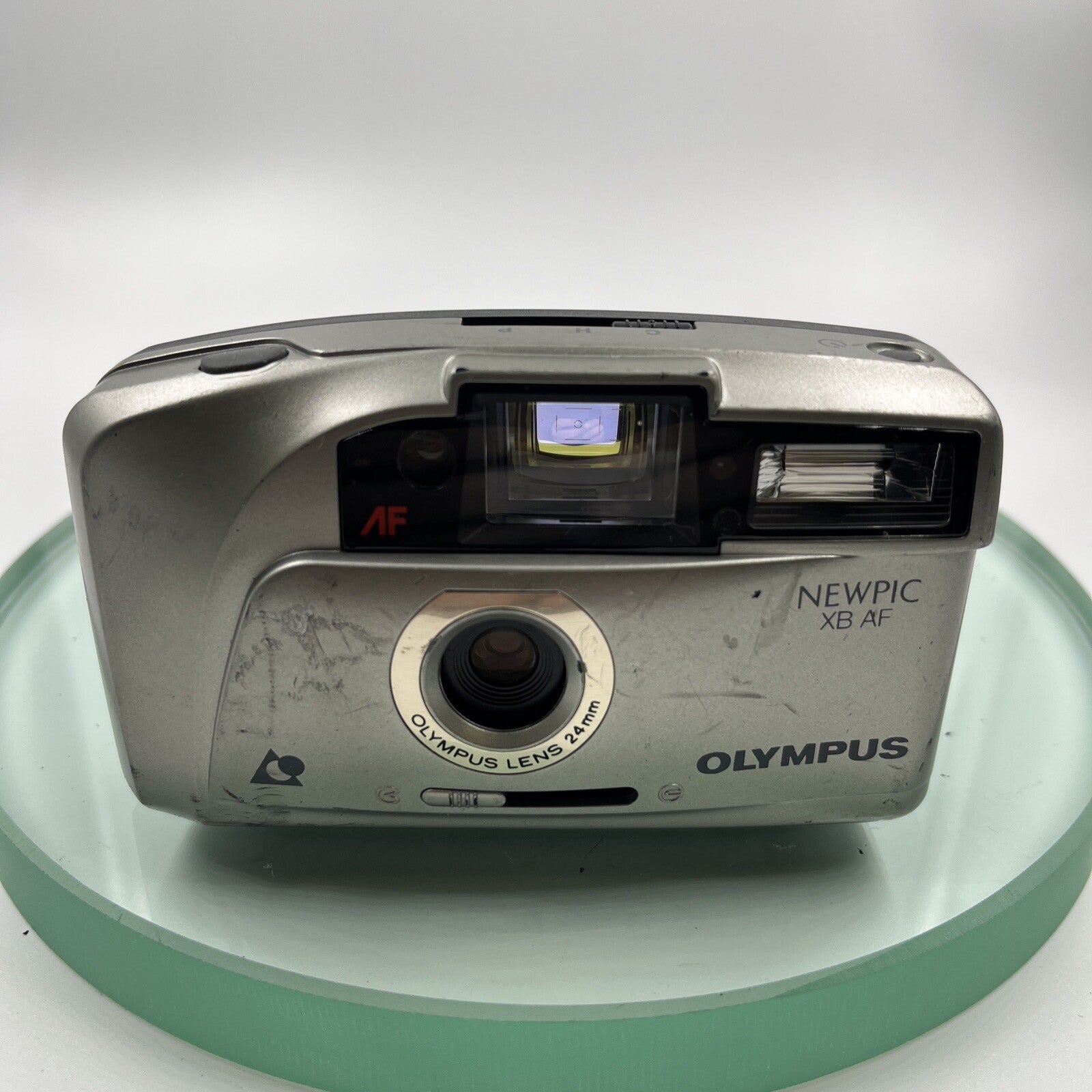 Vintage Olympus NEWPIC XB AF Film Camera with strap & case-Silver # TESTED # 9621