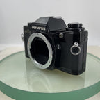 SERVICED OLYMPUS OM-10 BLACK + OLYMPUS OM 28MM F2.8 LENS 35MM SLR CAMERA #9173