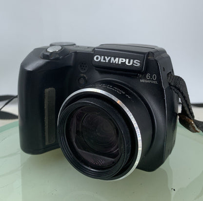 Olympus SP-500UZ COMPACT DIGITAL CAMERA BLACK - NO CHARGER - TESTED - 9842