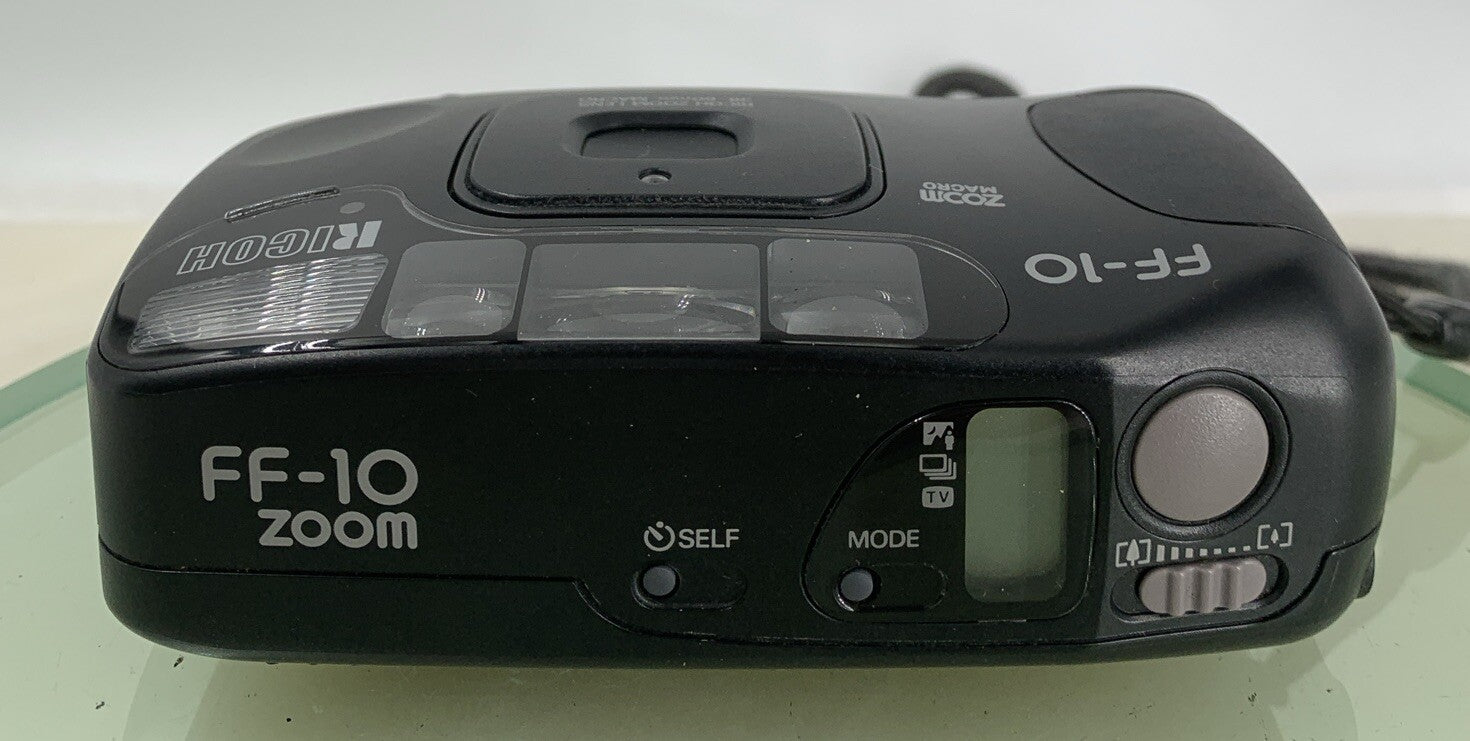 Ricoh FF-10 Zoom POINT AND SHOOT 35mm FILM CAMERA + COVER TESTED - 1427
