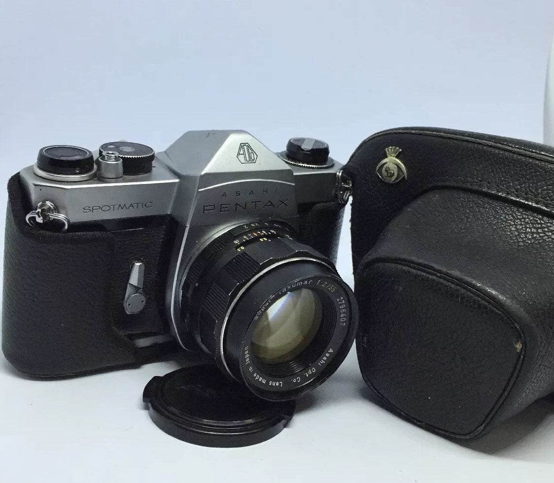 Asahi PENTAX SPOTMATIC SP 35mm SLR Film Camera + Super-Takumar 55mm/1:2 *TESTED*0