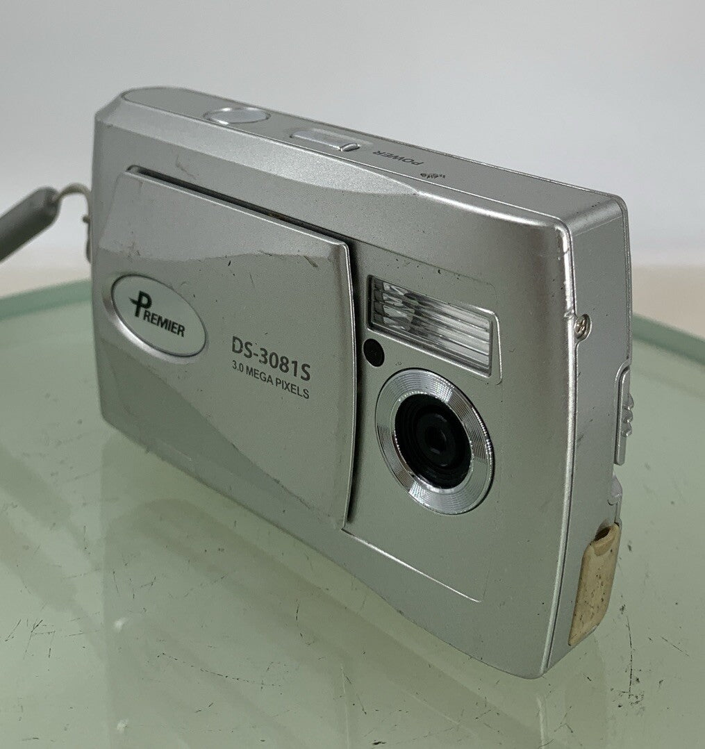 Premier DS-3081S 3.0MP DIGITAL CAMERA SILVER NO CARD NO CHARGER TESTED - 2402
