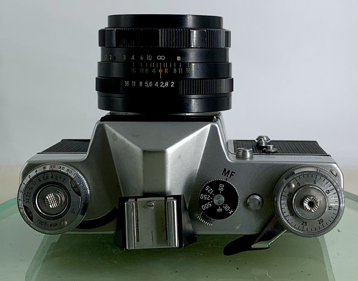 Very Rare ZENIT E POINT AND SHOOT FILM CAMERA+HELIOS-44M LENS+SILVER+TESTED-3407