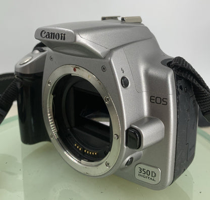 Canon EOS 350D COMPACT DIGITAL SLR Camera BODY GREY WITH CHARGER TESTED - 412