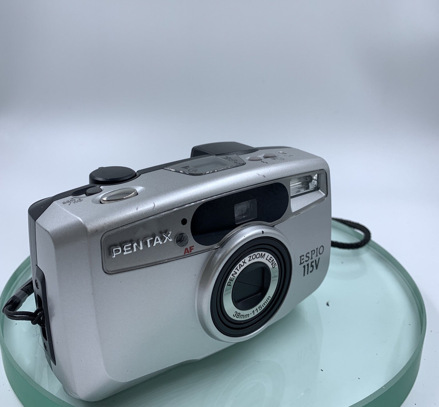 PENTAX ESPIO 115V 38-115 LENS 35mm COMPACT FILM CAMERA + CASE TESTED  #9010