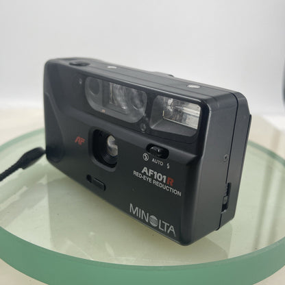 Minolta AF101R 35mm Film Point and Shoot Camera Black With Case #5432