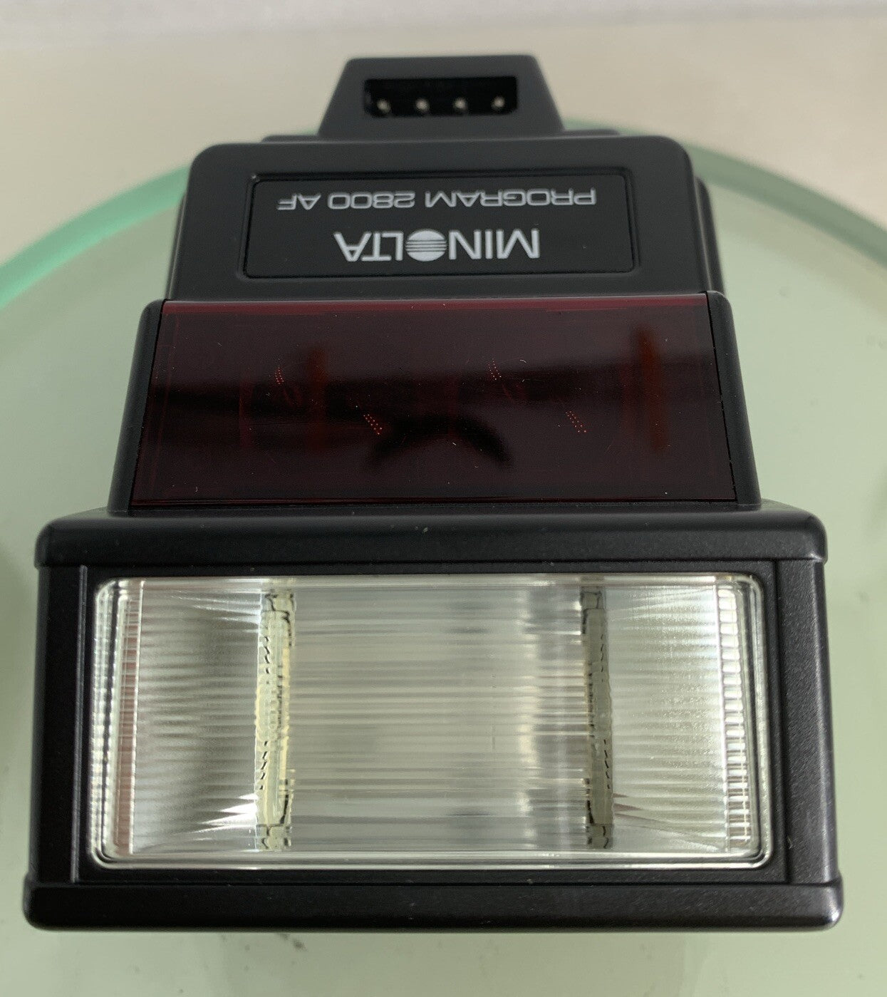 Minolta Program 2800 AF Flash Unit BLACK WITH COVER GOOD CONDITION TESTED - 9816