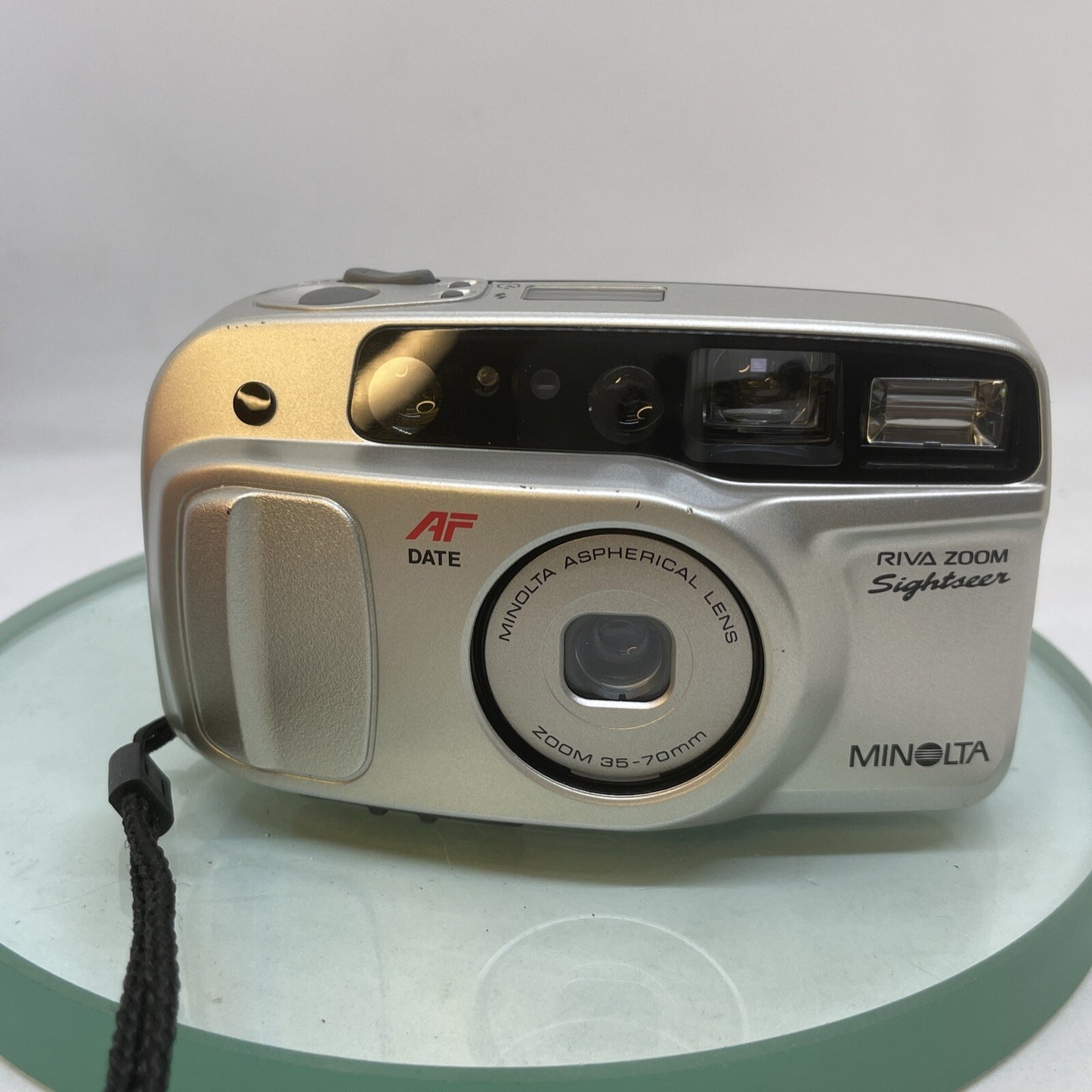 Minolta Riva Zoom Sightseen Point&Shoot 35-70mm Tested, Cased #4821