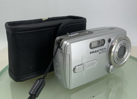 Praktica DCZ-520 5.1MP COMPACT DIGITAL CAMERA SILVER WITH COVER TESTED- 1100