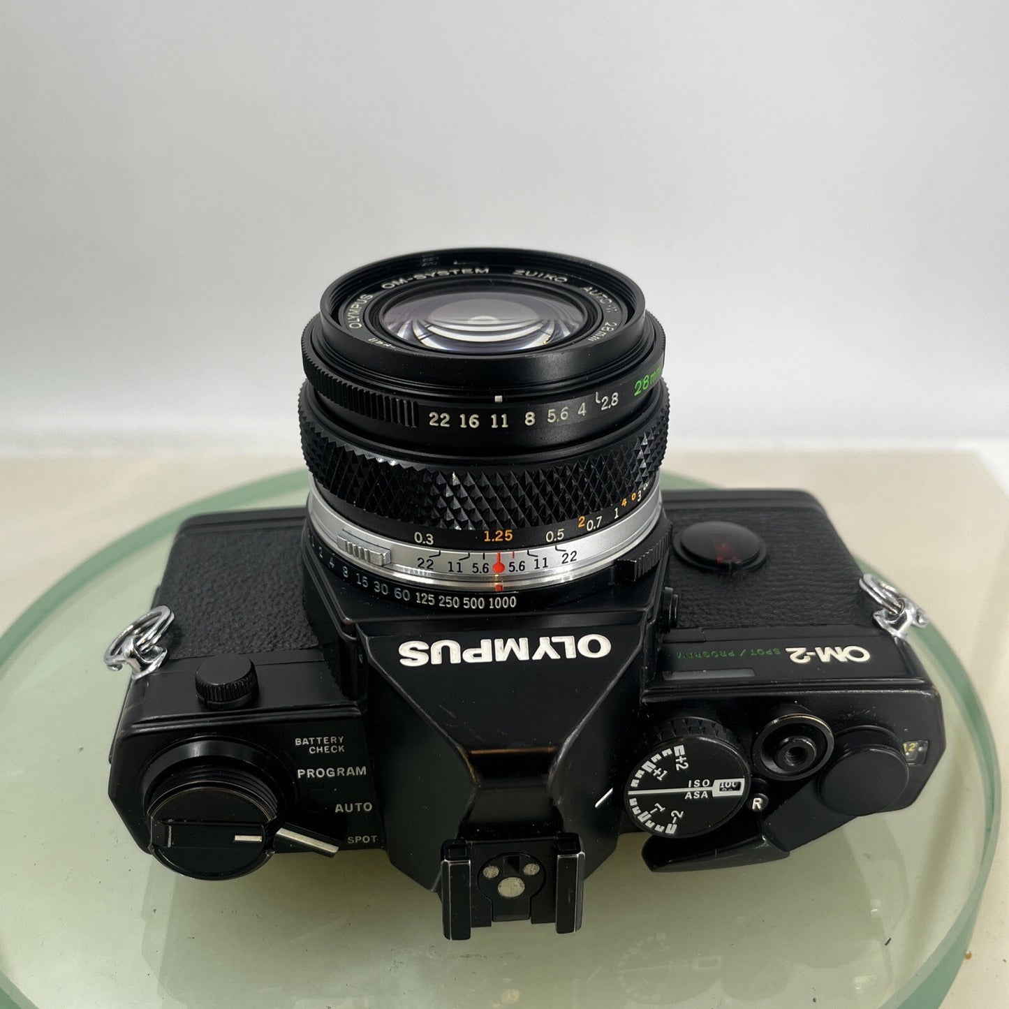 Olympus OM-2 Spot / Program SLR Camera+Olympus Zuiko  28mm f2.8 TESTED  #88312