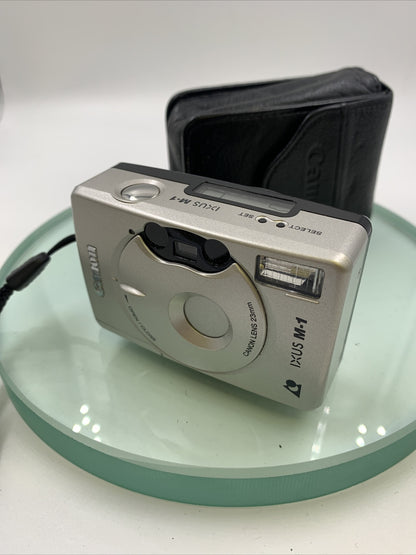 Vintage Canon IXUS M-1 APS Camera 23mm wide angle Panorama zoom Lens TESTED #4794