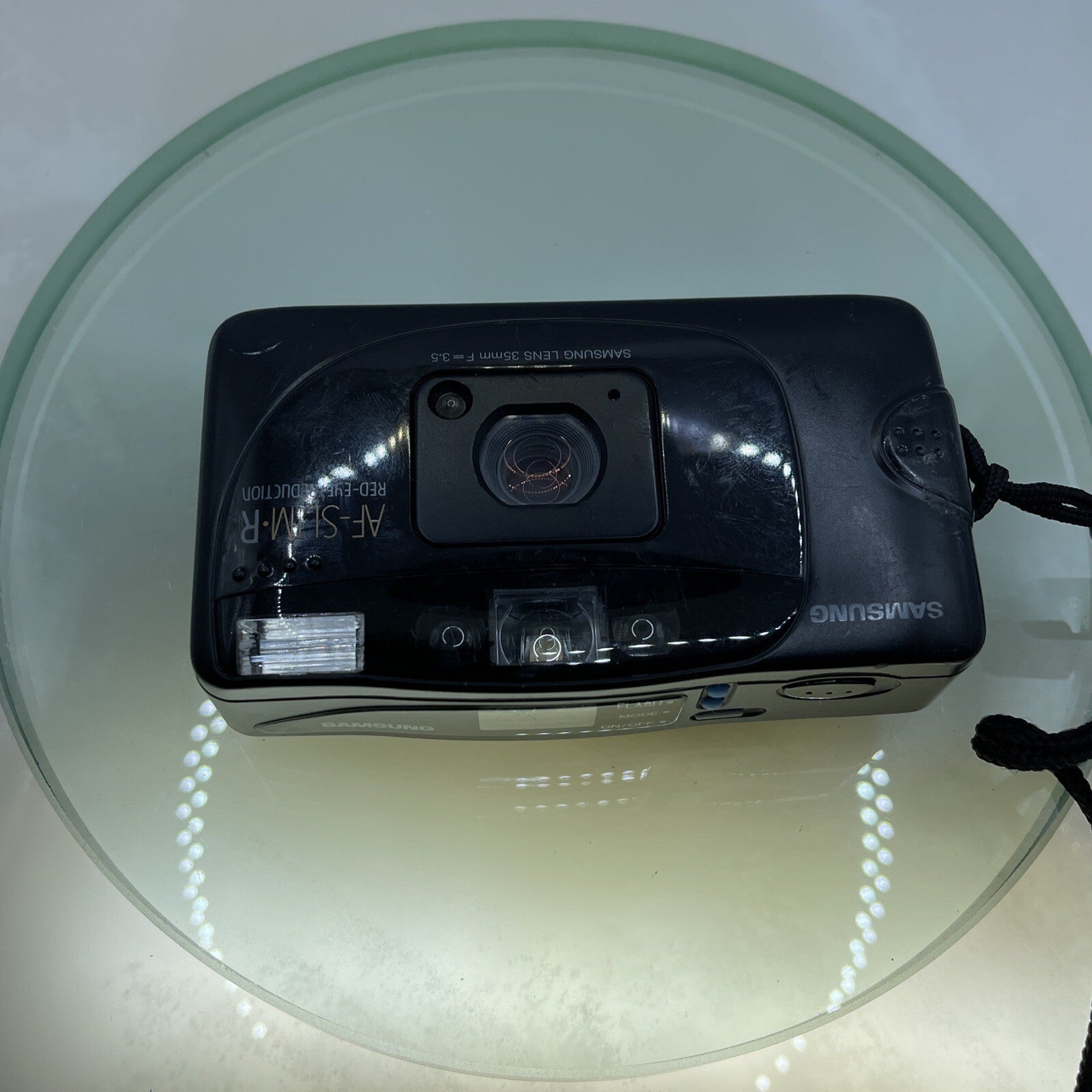 Samsung AF-Slim-R Mini Snapshot Film Camera - Working Flash TESTED #718