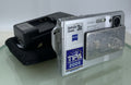 Sony Cyber Shot Digital Camera DSC-T7 SILVER + CHARGER+ COVER TESTED - 7710