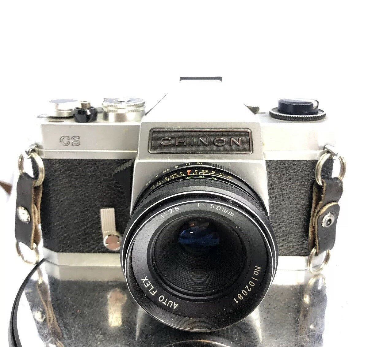 CHINON CS 35mm SLR FILM CAMERA WITH 2 Lenses 50mm,135mm+Bag+Manual#BB62